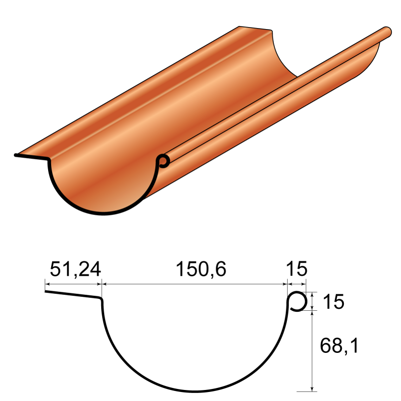 Canale di gronda tondo AP2